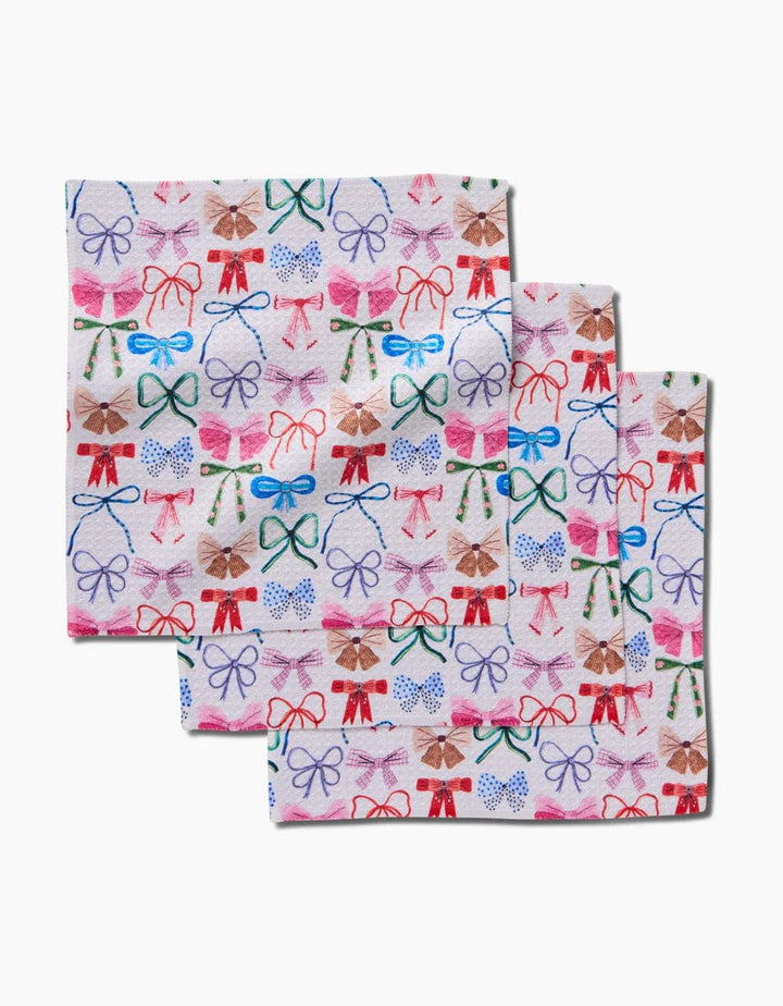 Geometry Kitchen Towel Bows Dishcloth Set