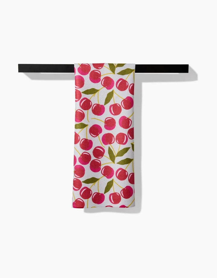 Geometry Kitchen Towel Cherry Chic Double-Sided Kitchen Tea Towel