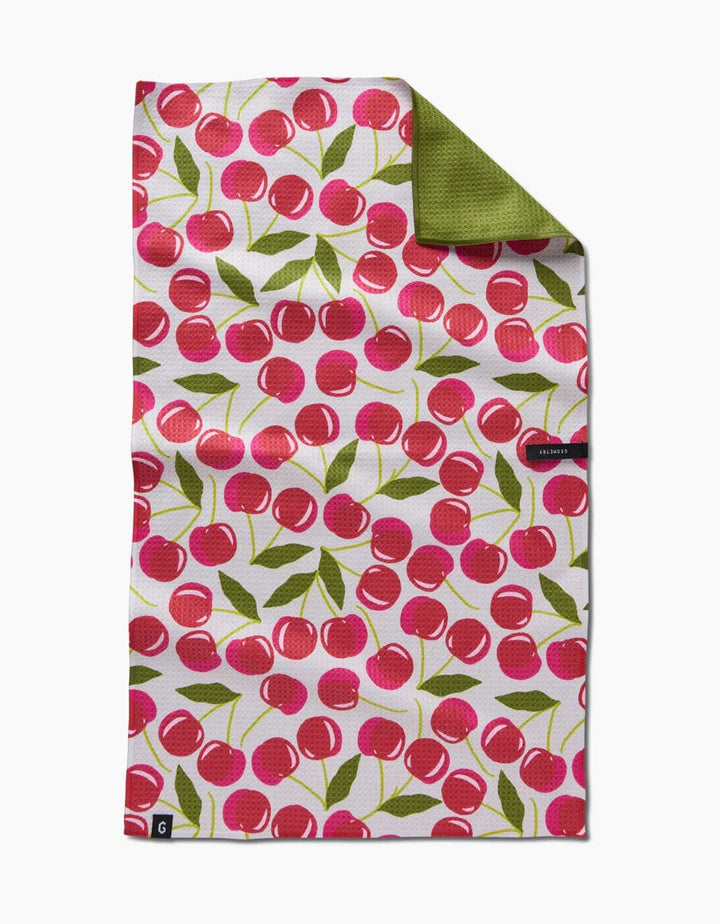 Geometry Kitchen Towel Cherry Chic Double-Sided Kitchen Tea Towel