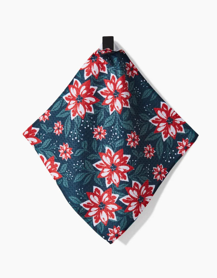 Geometry Kitchen Towel Poinsettia Garden Dishcloth Set