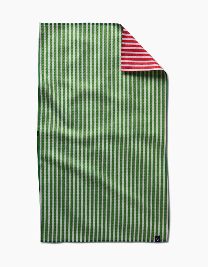 Geometry Kitchen Towel Red And Green Double-Sided Kitchen Tea Towel