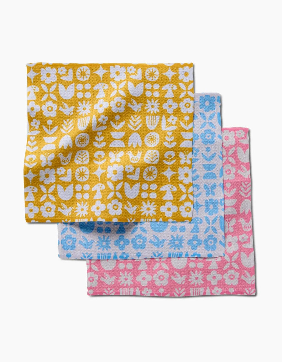 Geometry Kitchen Towel Scandi Spring Dishcloth Set