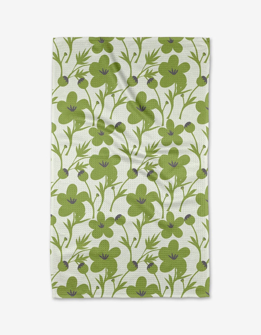 Geometry Kitchen Towels Blooming Blossoms Kitchen Tea Towel