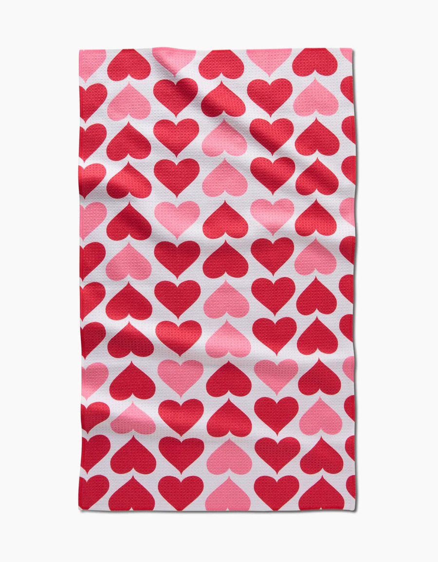 Geometry Kitchen Towels Blushing Hearts Kitchen Tea Towel