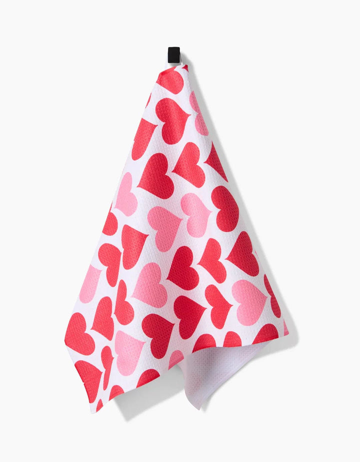 Geometry Kitchen Towels Blushing Hearts Kitchen Tea Towel