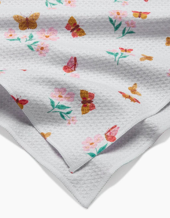 Geometry Kitchen Towels Butterfly Garden Kitchen Tea Towel