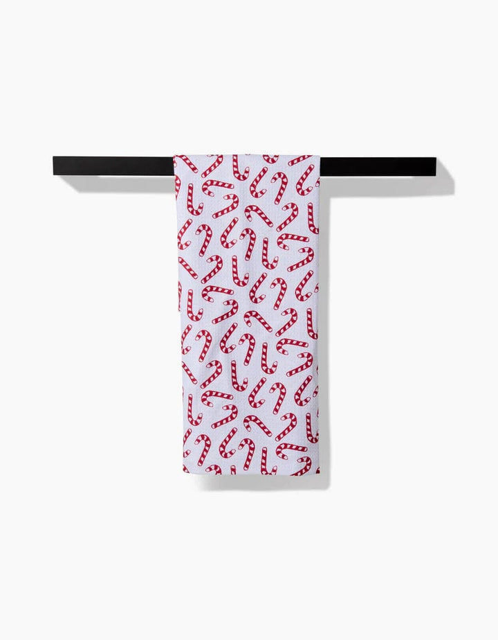 Geometry Kitchen Towels Christmas Candy Canes Kitchen Tea Towel