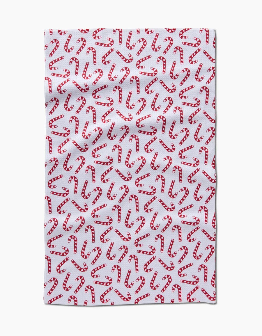 Geometry Kitchen Towels Christmas Candy Canes Kitchen Tea Towel