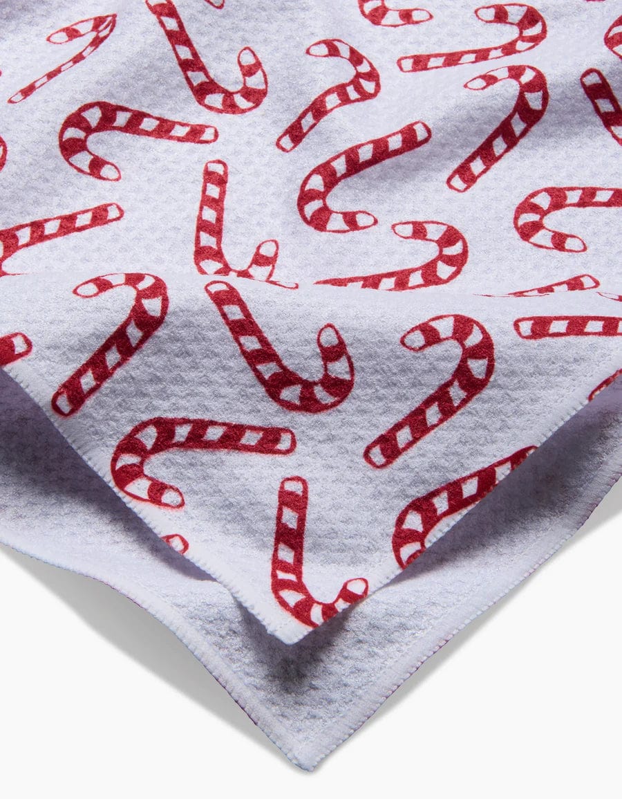 Geometry Kitchen Towels Christmas Candy Canes Kitchen Tea Towel