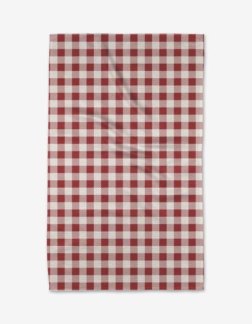 Geometry Kitchen Towels Christmas Gingham Red Kitchen Tea Towel