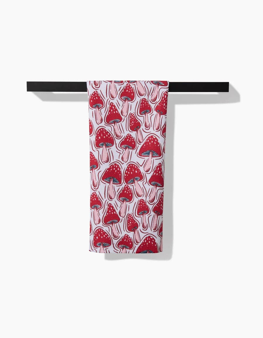 Geometry Kitchen Towels Christmas Mushrooms Kitchen Tea Towel