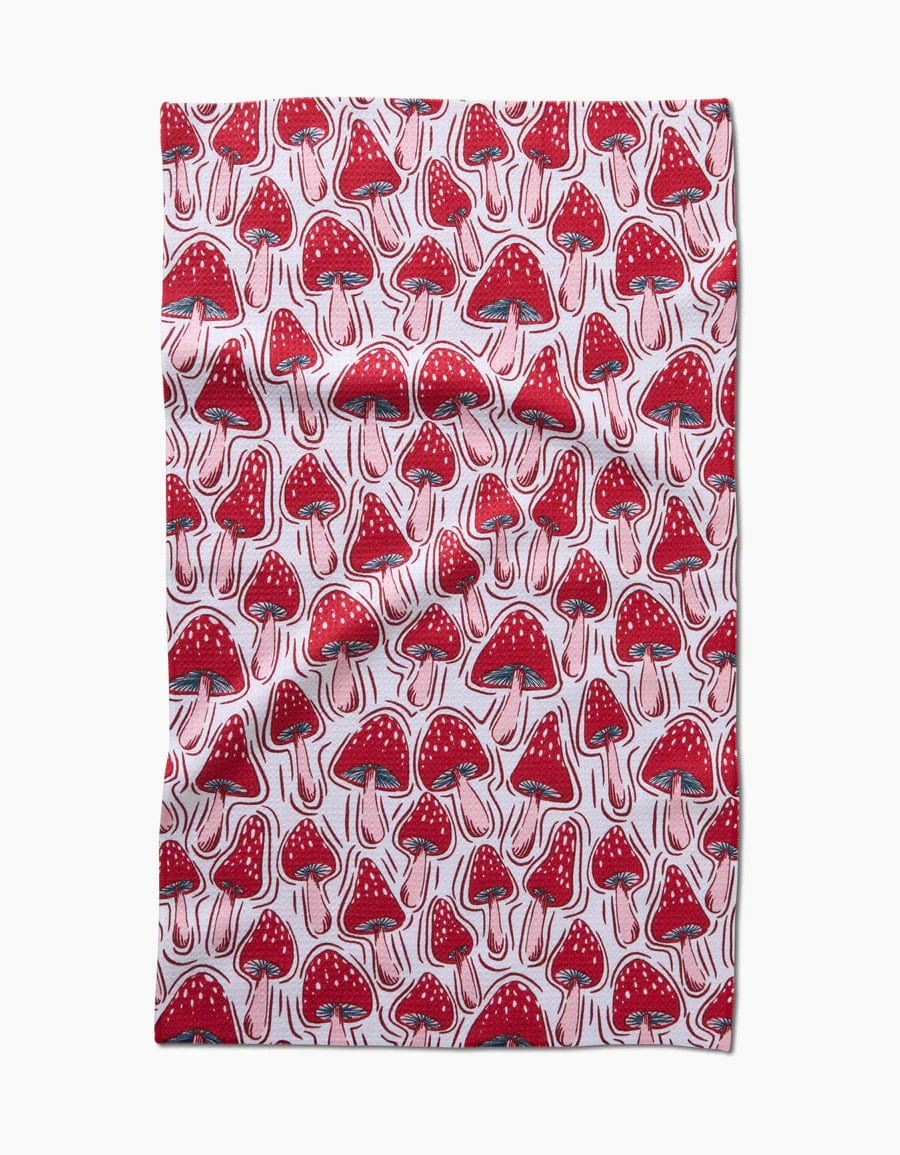 Geometry Kitchen Towels Christmas Mushrooms Kitchen Tea Towel