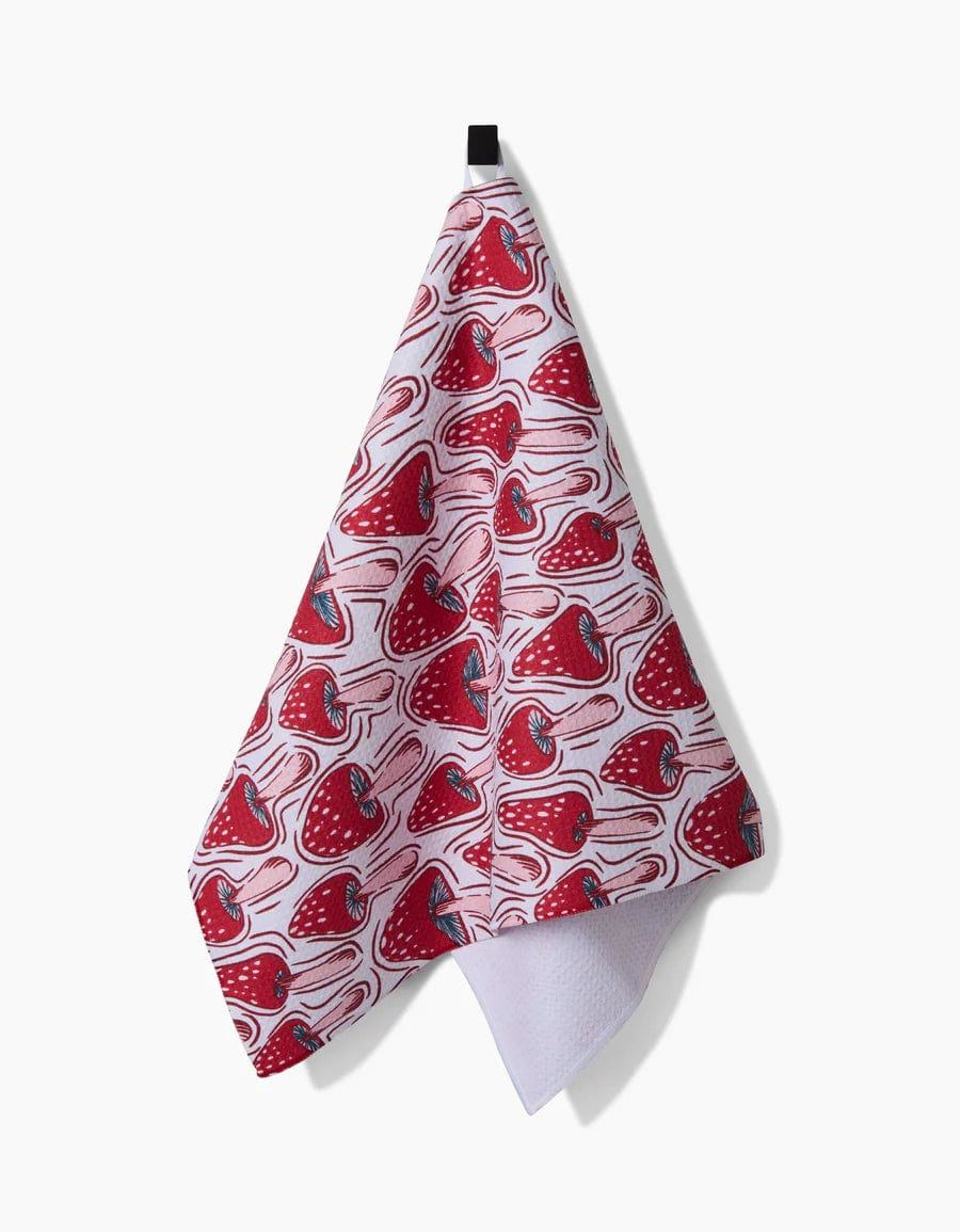 Geometry Kitchen Towels Christmas Mushrooms Kitchen Tea Towel