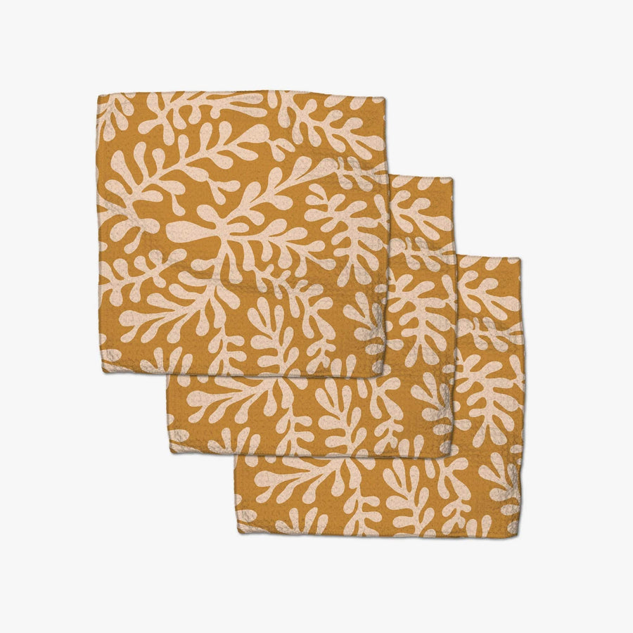 Geometry Kitchen Towels Golden Fall Dishcloth Set