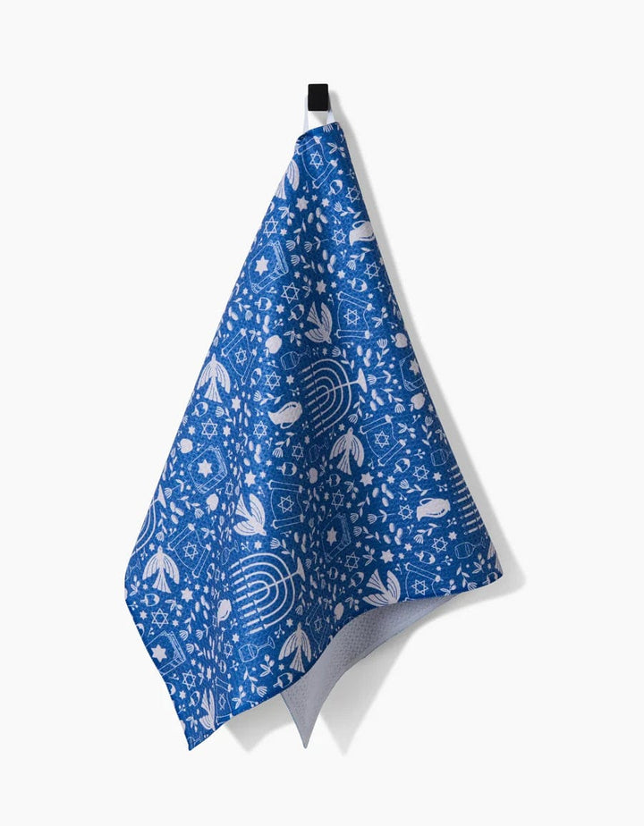 Geometry Kitchen Towels Hanukkah Sameach Kitchen Tea Towel