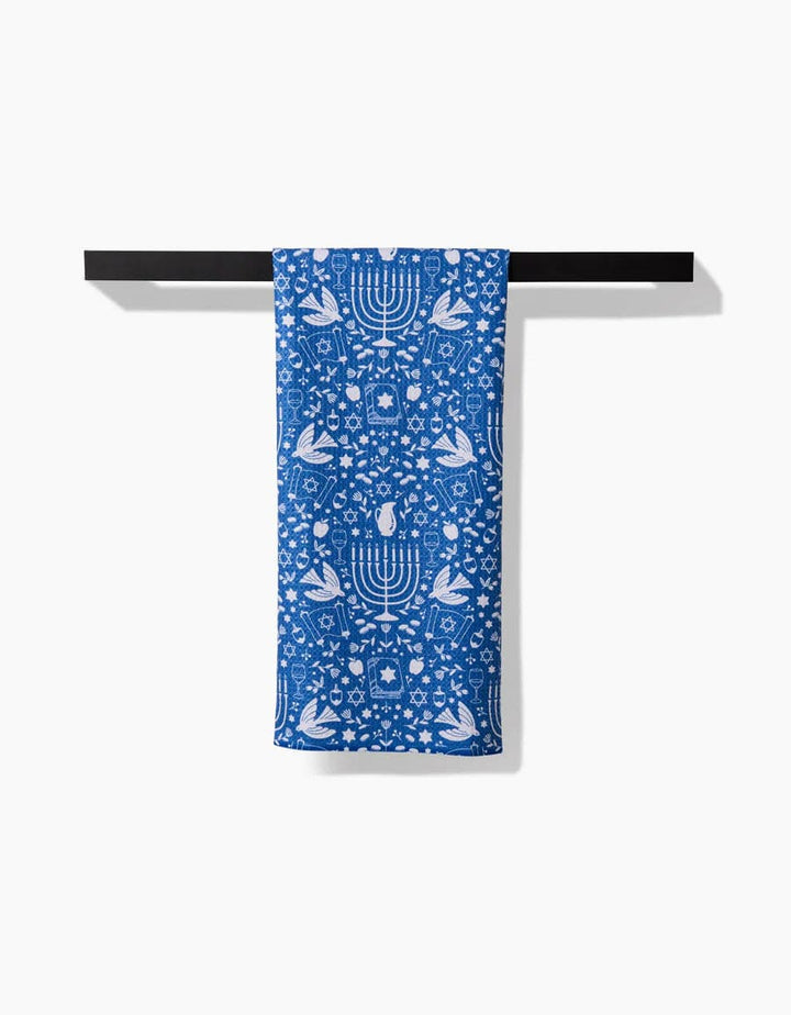 Geometry Kitchen Towels Hanukkah Sameach Kitchen Tea Towel