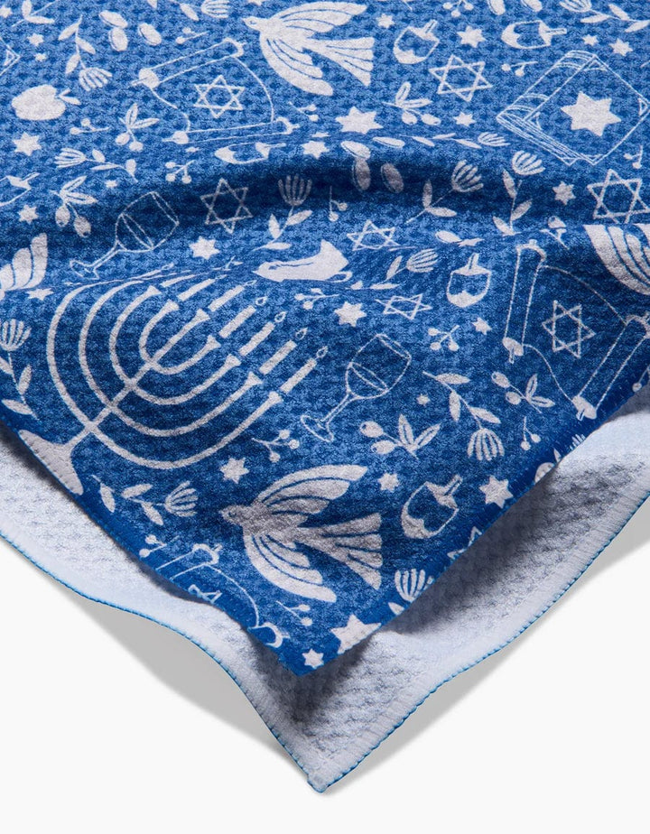 Geometry Kitchen Towels Hanukkah Sameach Kitchen Tea Towel