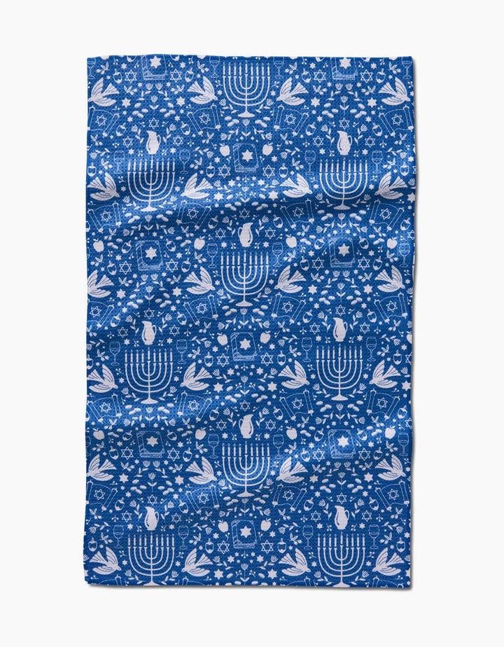 Geometry Kitchen Towels Hanukkah Sameach Kitchen Tea Towel