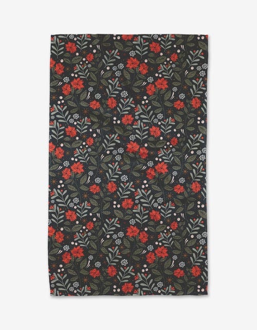 Geometry Kitchen Towels Holiday Floral Kitchen Tea Towel