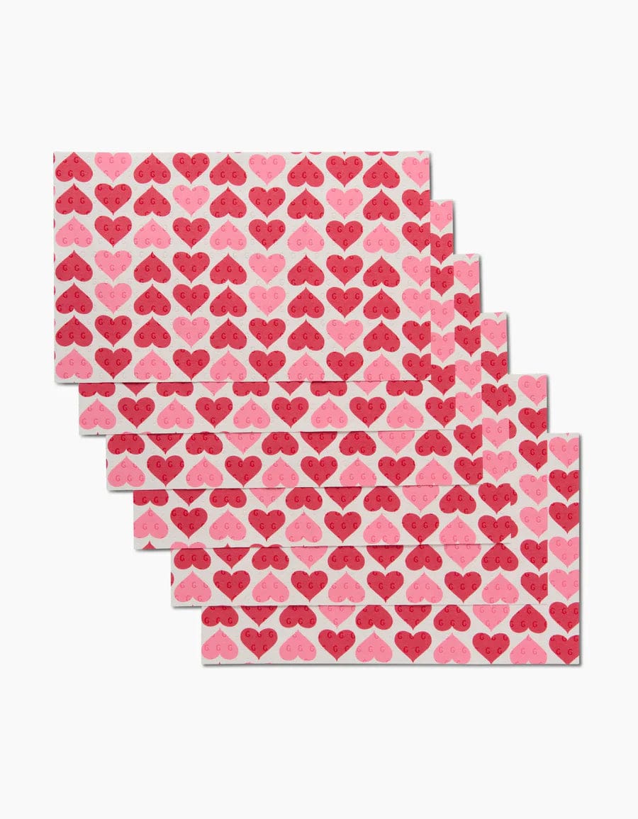 Geometry Kitchen Towels Not Paper Towels - Blushing Hearts