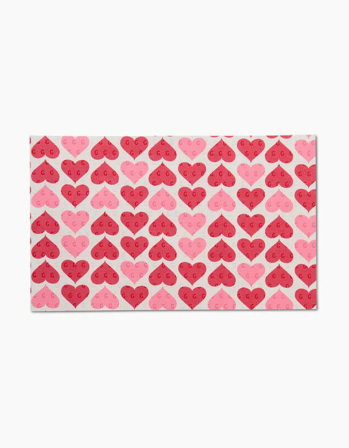 Geometry Kitchen Towels Not Paper Towels - Blushing Hearts