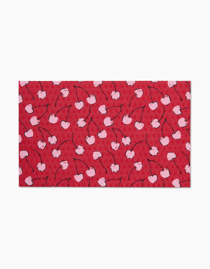 Geometry Kitchen Towels Not Paper Towels - Valentines Fruit Cherry