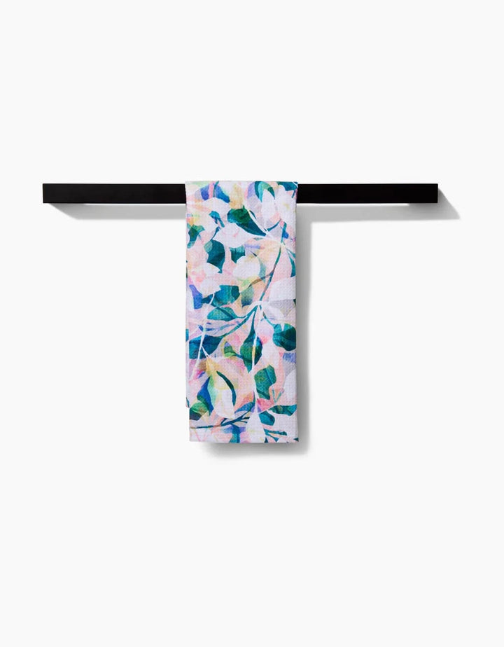 Geometry Kitchen Towels Painted Foliage Kitchen Tea Towel