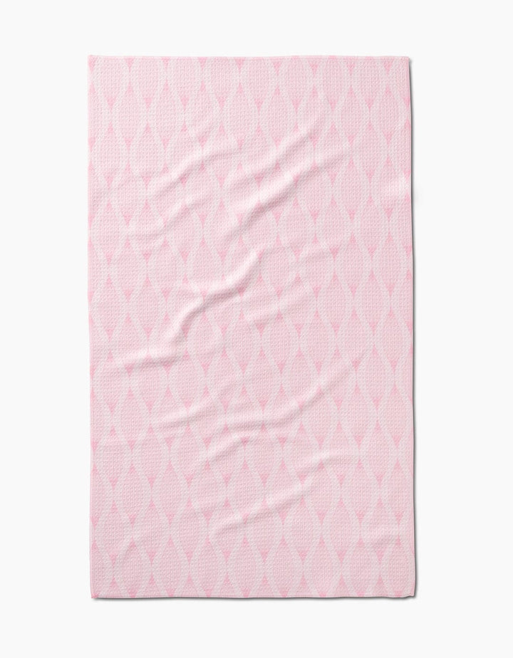 Geometry Kitchen Towels Patterned in Pink Kitchen Tea Towel