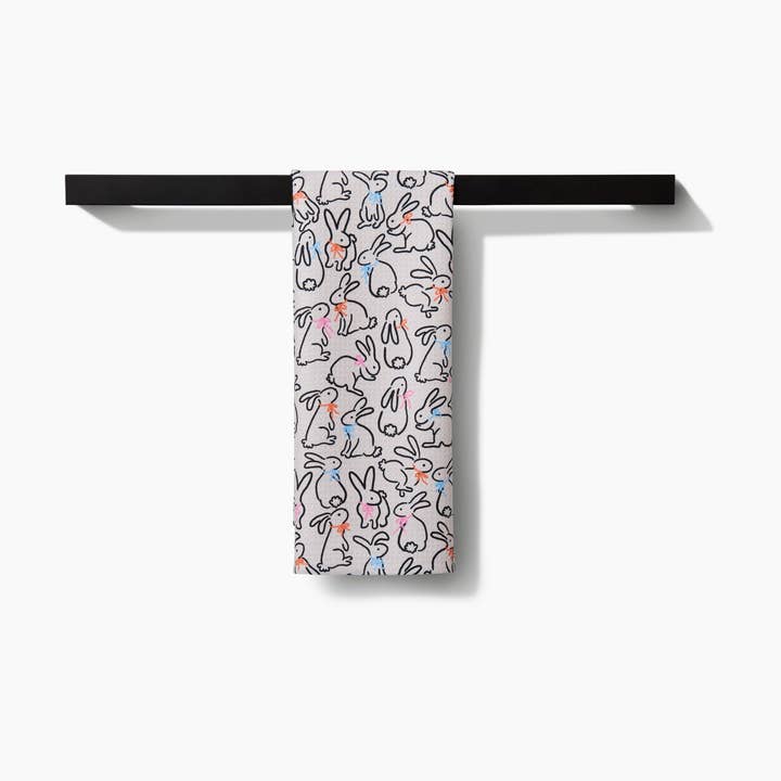 Geometry Kitchen Towels Playful Bunnies Kitchen Tea Towel