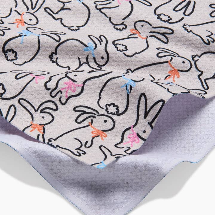 Geometry Kitchen Towels Playful Bunnies Kitchen Tea Towel