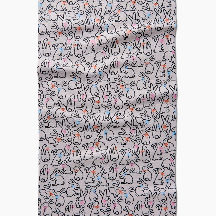 Geometry Kitchen Towels Playful Bunnies Kitchen Tea Towel