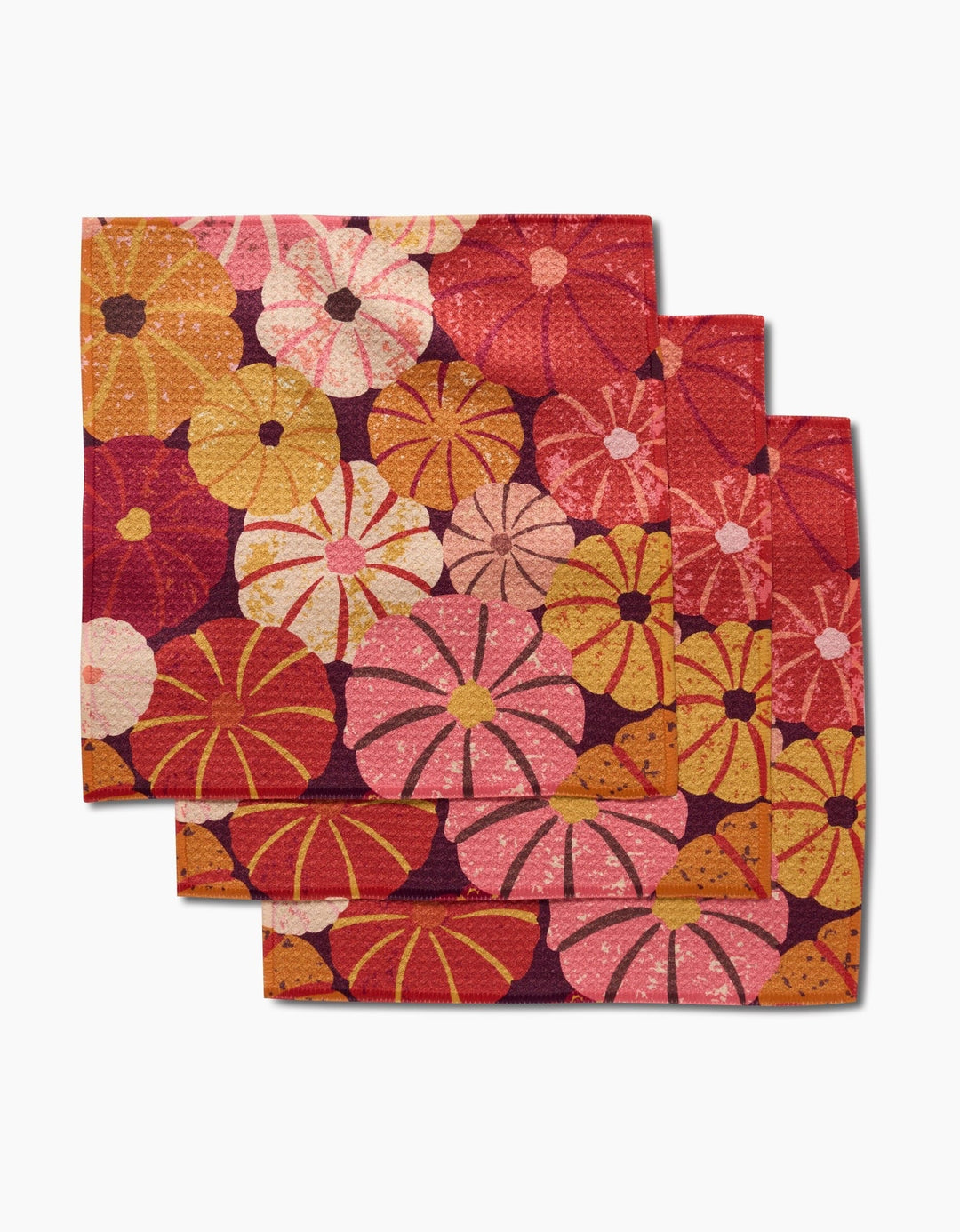 Geometry Kitchen Towels Spicy Pumpkins Dishcloth Set