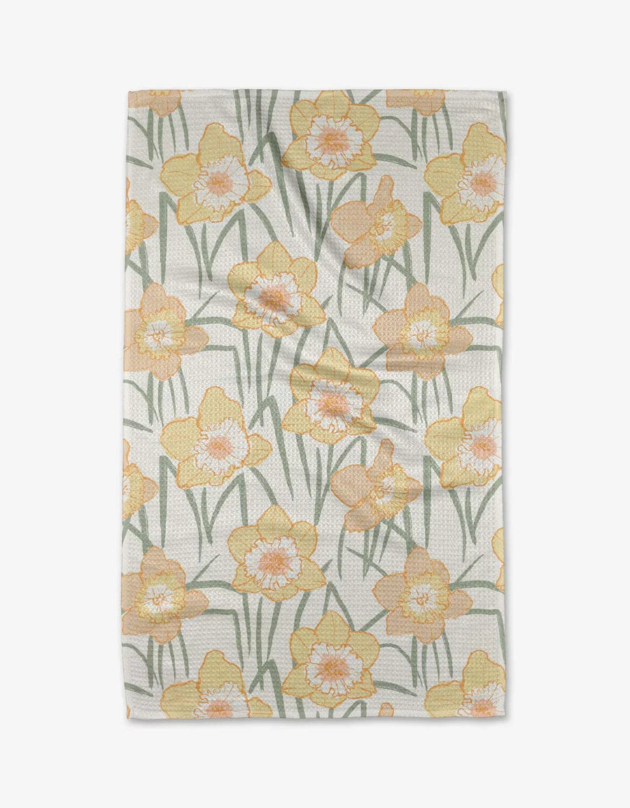 Geometry Kitchen Towels Spring Daffodil Fields Kitchen Tea Towel