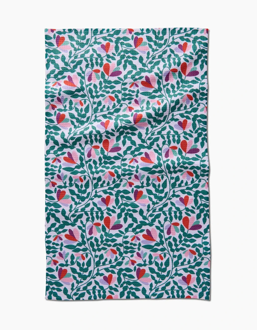 Geometry Kitchen Towels Spring Wavy Leaves Kitchen Tea Towel