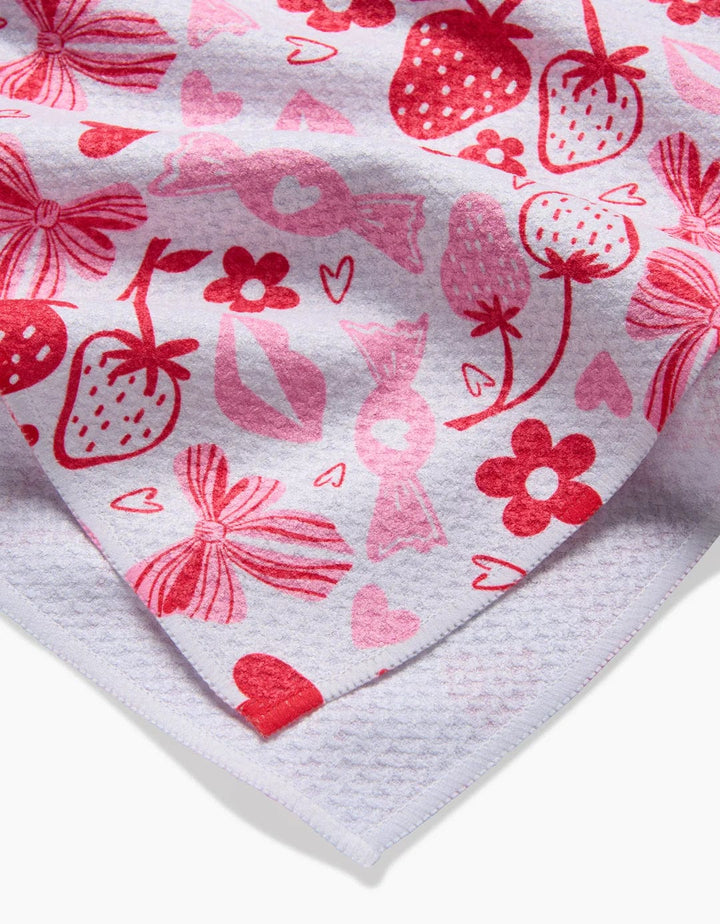 Geometry Kitchen Towels Sweet Valentine Kitchen Tea Towel