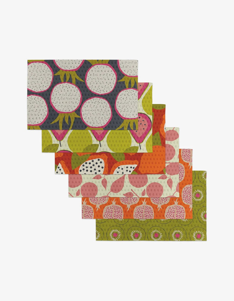 Geometry Kitchen Towels Tropical Fruit Not Paper Towel