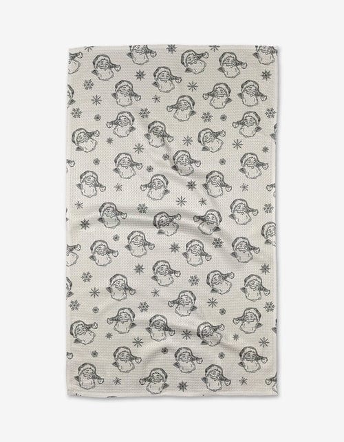 Geometry Kitchen Towels Vintage Santa Kitchen Tea Towel