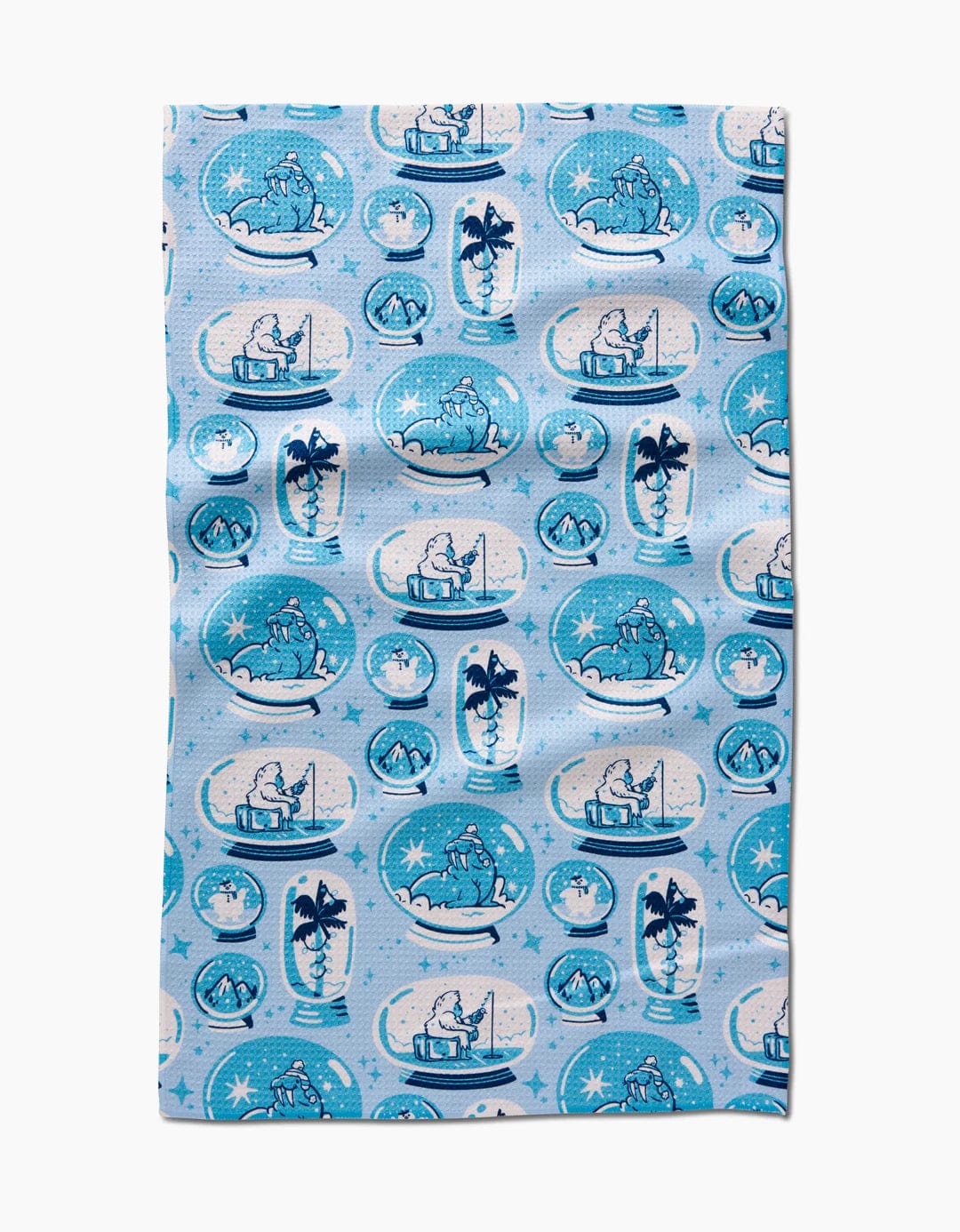 Geometry Kitchen Towels Winter Snow Globe Collection Tea Towel