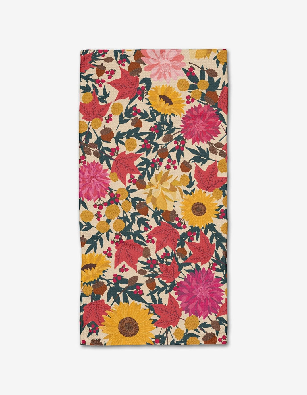 Geometry Tea Towel Autumn Blooms Bar Towel