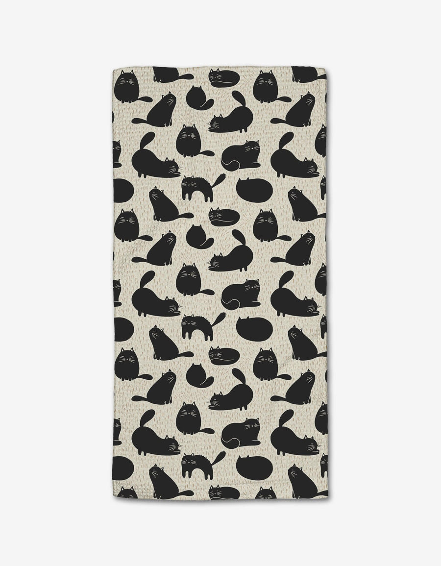 Geometry Tea Towel Black Cat Magic Bar Towel