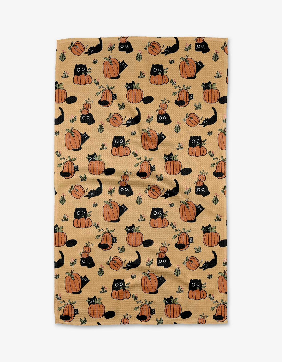 Geometry Tea Towel Black Cats Kitchen Tea Towel