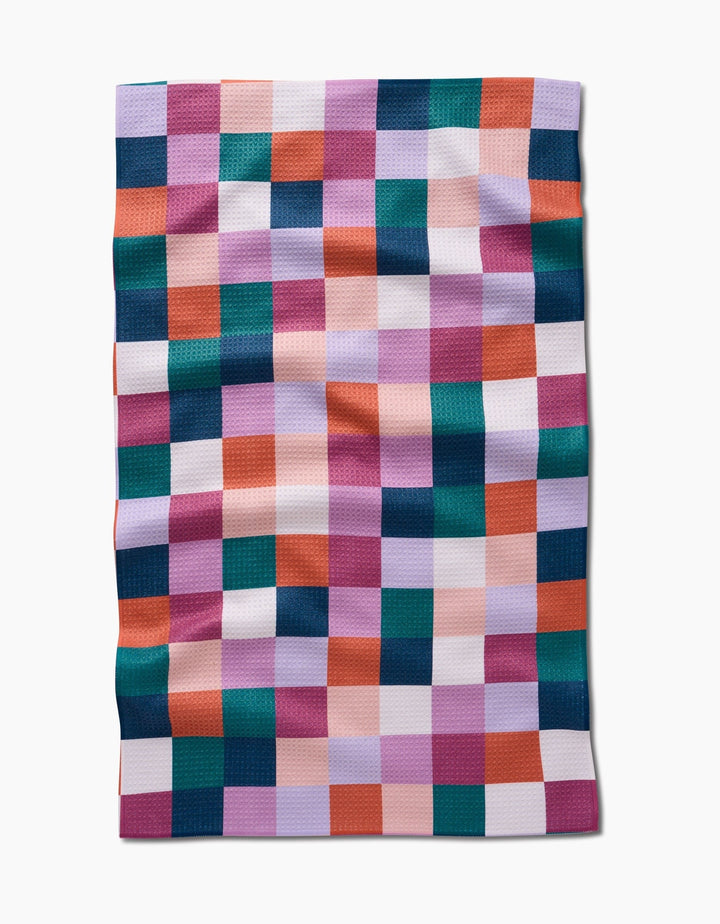 Geometry Tea Towel Fall Checkers Kitchen Tea Towel