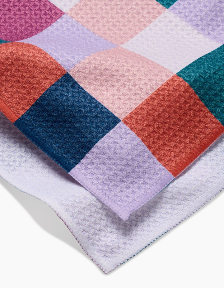 Geometry Tea Towel Fall Checkers Kitchen Tea Towel