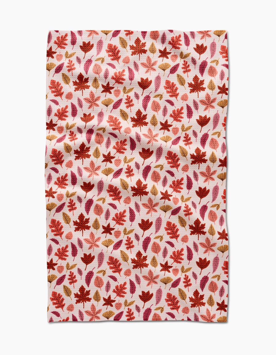 Geometry Tea Towel Fall Leaves Kitchen Tea Towel