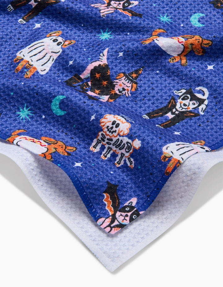 Geometry Tea Towel Halloween Hounds Kitchen Tea Towel