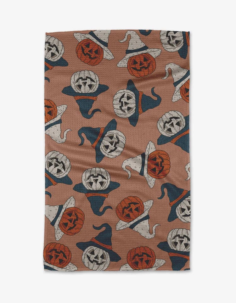 Geometry Tea Towel Jack-O'-Lanterns Kitchen Tea Towel