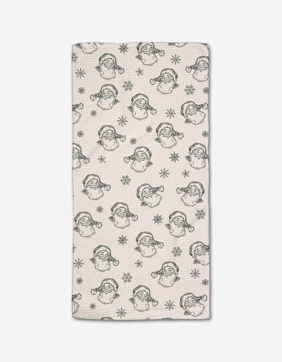 Geometry Tea Towel Vintage Santa Bar Towel