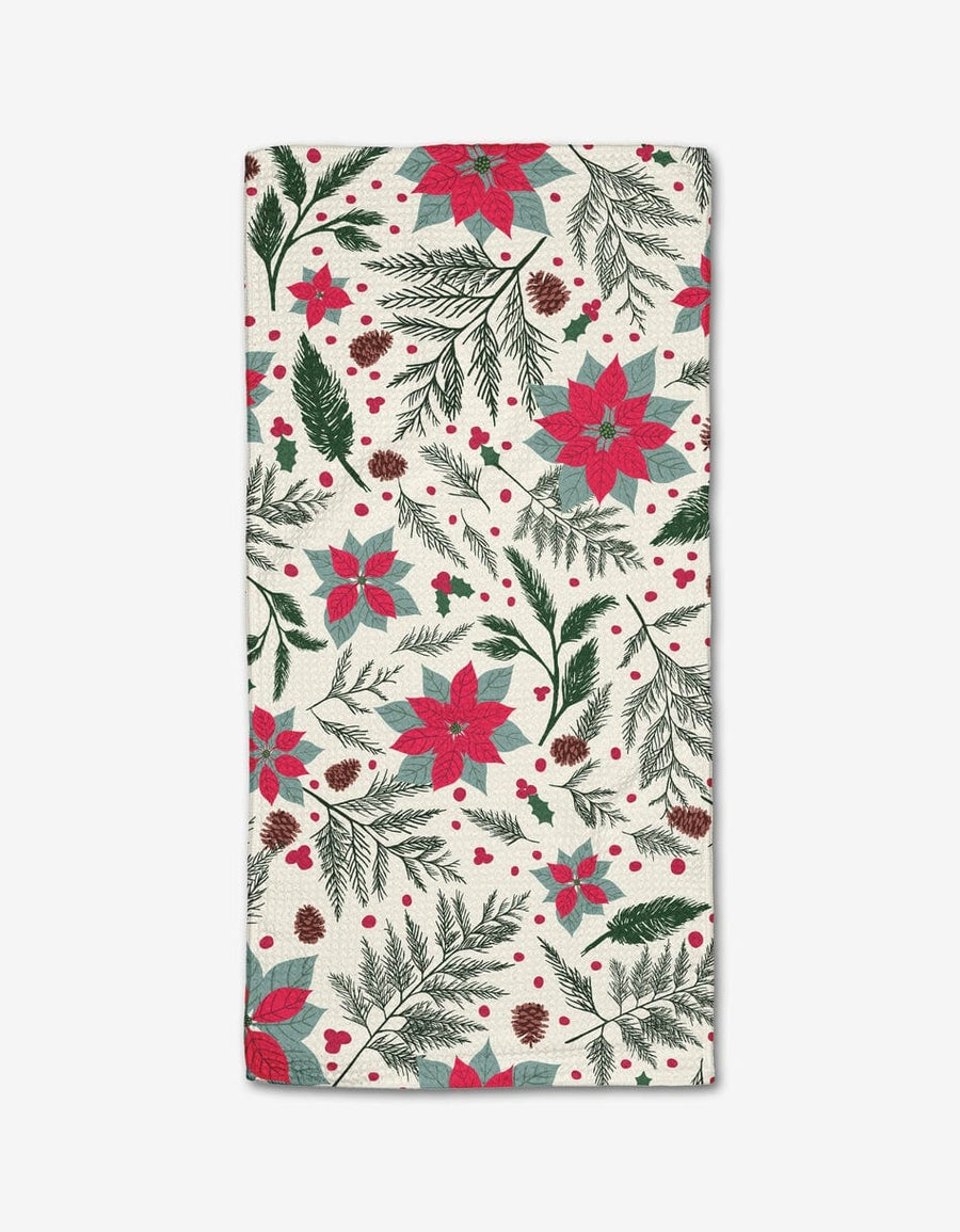 Geometry Tea Towel Woodland Poinsettia Bar Towel