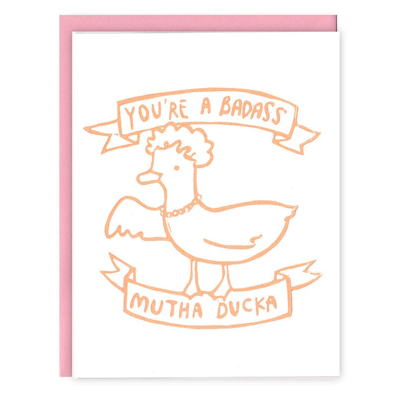 Ghost Academy Card Mutha Ducka Letterpress Card