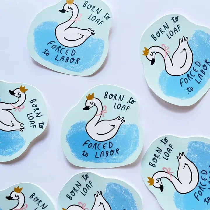 Ghost Academy Cards Born To Loaf Swan Sticker